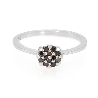 Fancy Diamond Silver Ring