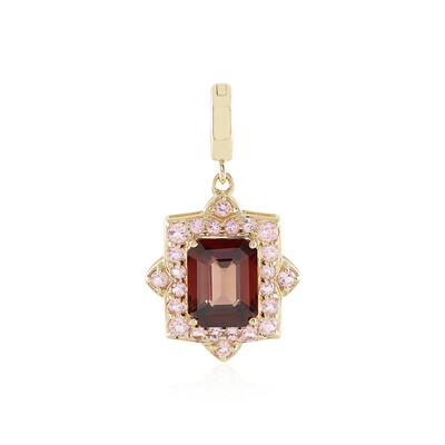 9K Mahogany Zircon Gold Pendant