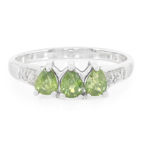 AAA Green Sapphire Silver Ring