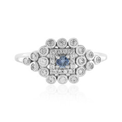 Unheated Ceylon Blue Sapphire Silver Ring