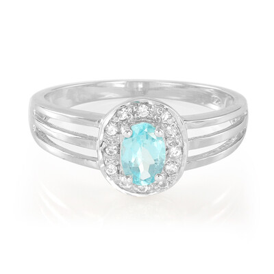 Blue Apatite Silver Ring