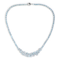 Sky Blue Topaz Silver Necklace
