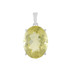 Lemon Quartz Silver Pendant