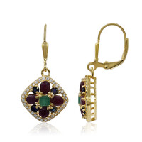 Ruby Silver Earrings