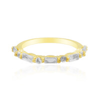 White Topaz Silver Ring