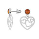 Cognac Baltic Amber Silver Earrings (dagen)