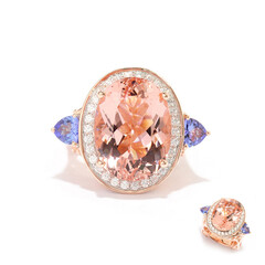 14K Madagascan Morganite Gold Ring (Dallas Prince Designs)