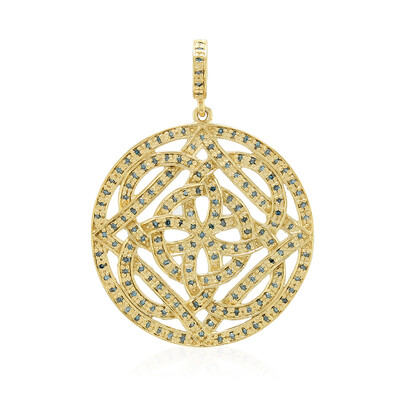 Fancy Diamond Silver Pendant