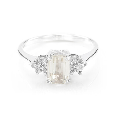 Canary Kunzite Silver Ring