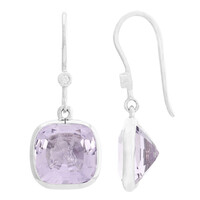 Rose de France Amethyst Silver Earrings
