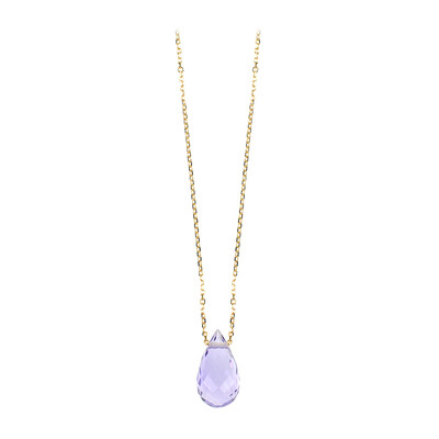 9K Rose de France Amethyst Gold Necklace (dagen)