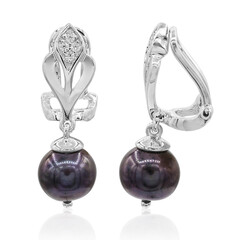 Freshwater pearl Silver ear clips (TPC)