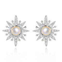 Freshwater pearl Silver Earrings (Dallas Prince Designs)