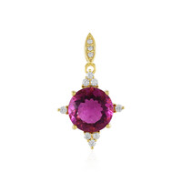 Pink Flouorite Silver Pendant