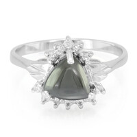 Black Hematite Silver Ring