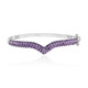 Zambian Amethyst Silver Bangle (Adela Silber)