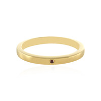 I3 Red Diamond Silver Ring