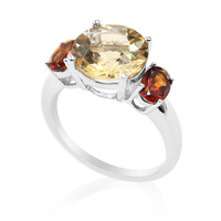 Golden Labradorite Silver Ring