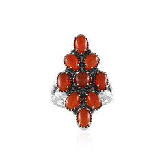 Red Onyx Silver Ring (Desert Chic)