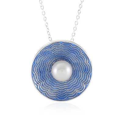 White Freshwater Pearl Silver Necklace (Adela Silber)