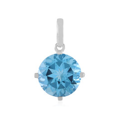 9K Swiss Blue Topaz Gold Pendant