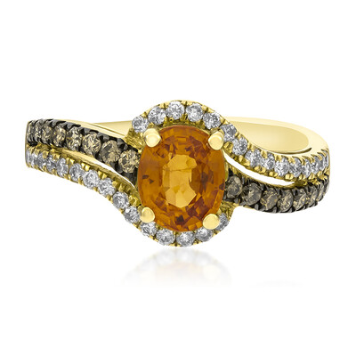 14K Mandarin Garnet Gold Ring (CIRARI)