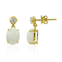 9K AAA Welo Opal Gold Earrings (Adela Gold)