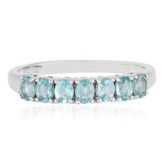 Blue Apatite Silver Ring