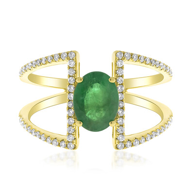 18K AAA Zambian Emerald Gold Ring (CIRARI)
