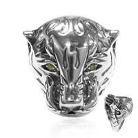 I2 Yellow Diamond Silver Ring