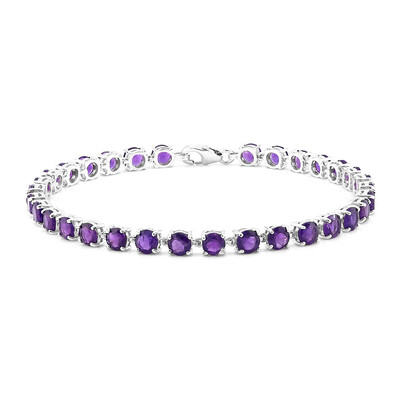 Zambian Amethyst Silver Bracelet