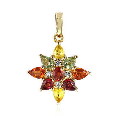 Fancy Sapphire Silver Pendant