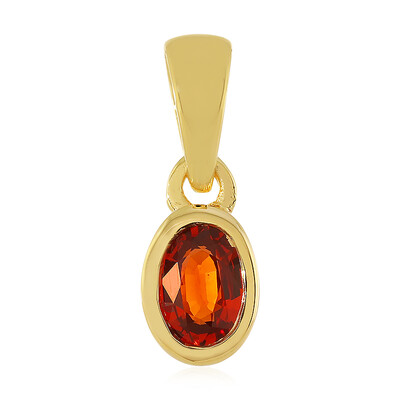 Sunset Ruby Silver Pendant