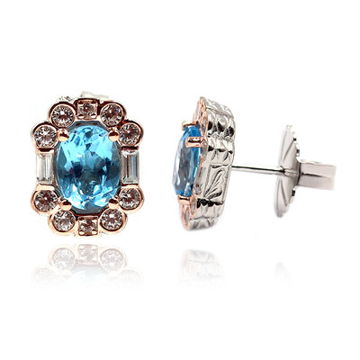 Swiss Blue Topaz Silver Earrings (Dallas Prince Designs)