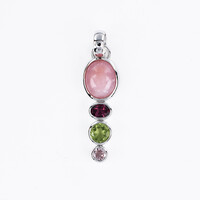 Pink Andenian Opal Silver Pendant