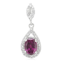 Magenta Garnet Silver Pendant