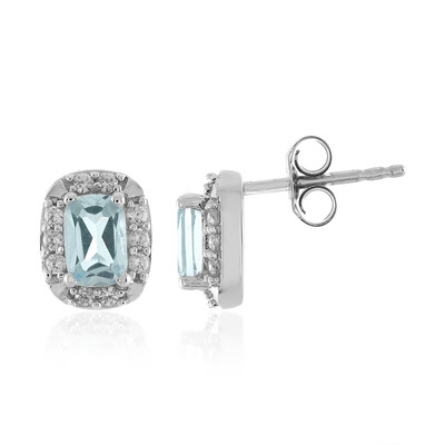 Sky Blue Topaz Silver Earrings