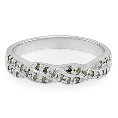 Fancy Diamond Silver Ring