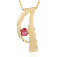 Pink Tourmaline Silver Necklace