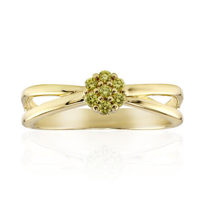 9K VS1 Yellow Diamond Gold Ring (Annette)
