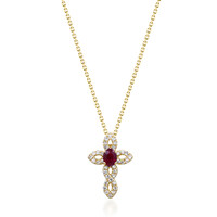 14K AAA Mozambique Ruby Gold Necklace (CIRARI)