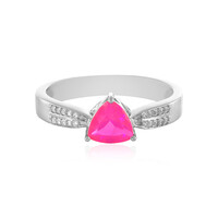 Pink Ethiopian Opal Silver Ring