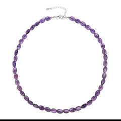 Zambian Amethyst Silver Necklace