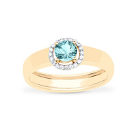 14K AAA Aquamarine Gold Ring