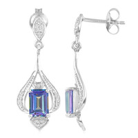 Neptune Topaz Silver Earrings