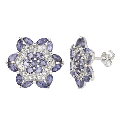 Iolite Silver Earrings