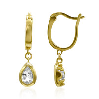 White Topaz Silver Earrings