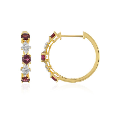 Rhodolite Silver Earrings
