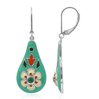 Brazilian Emerald Silver Earrings (TPC)