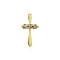 I3 Champagne Diamond Silver Pendant